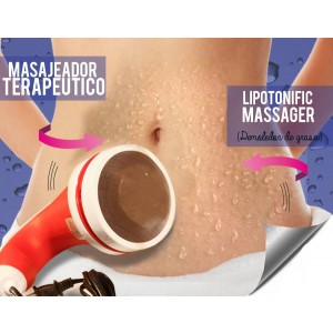 Lipotonific, demoledor de grasa, masaje por percusión, tonificador, reductor de zona abdominal.